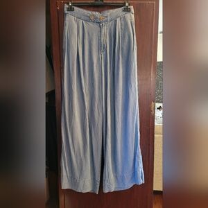 GAP Denim Blue Wide-Leg Trousers